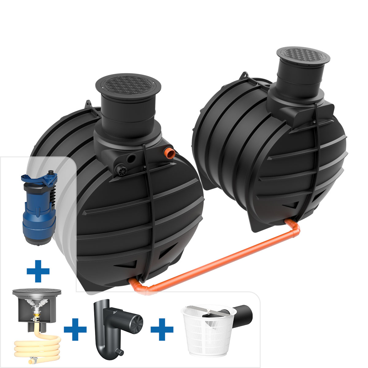 AQa.Line Gartenanlage 12.000 L inkl. Abdeckung