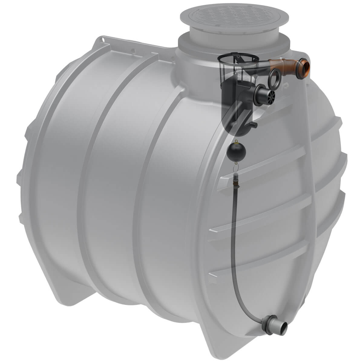 AQa.Line Retentionszisterne 6000 L inkl. Abdeckung