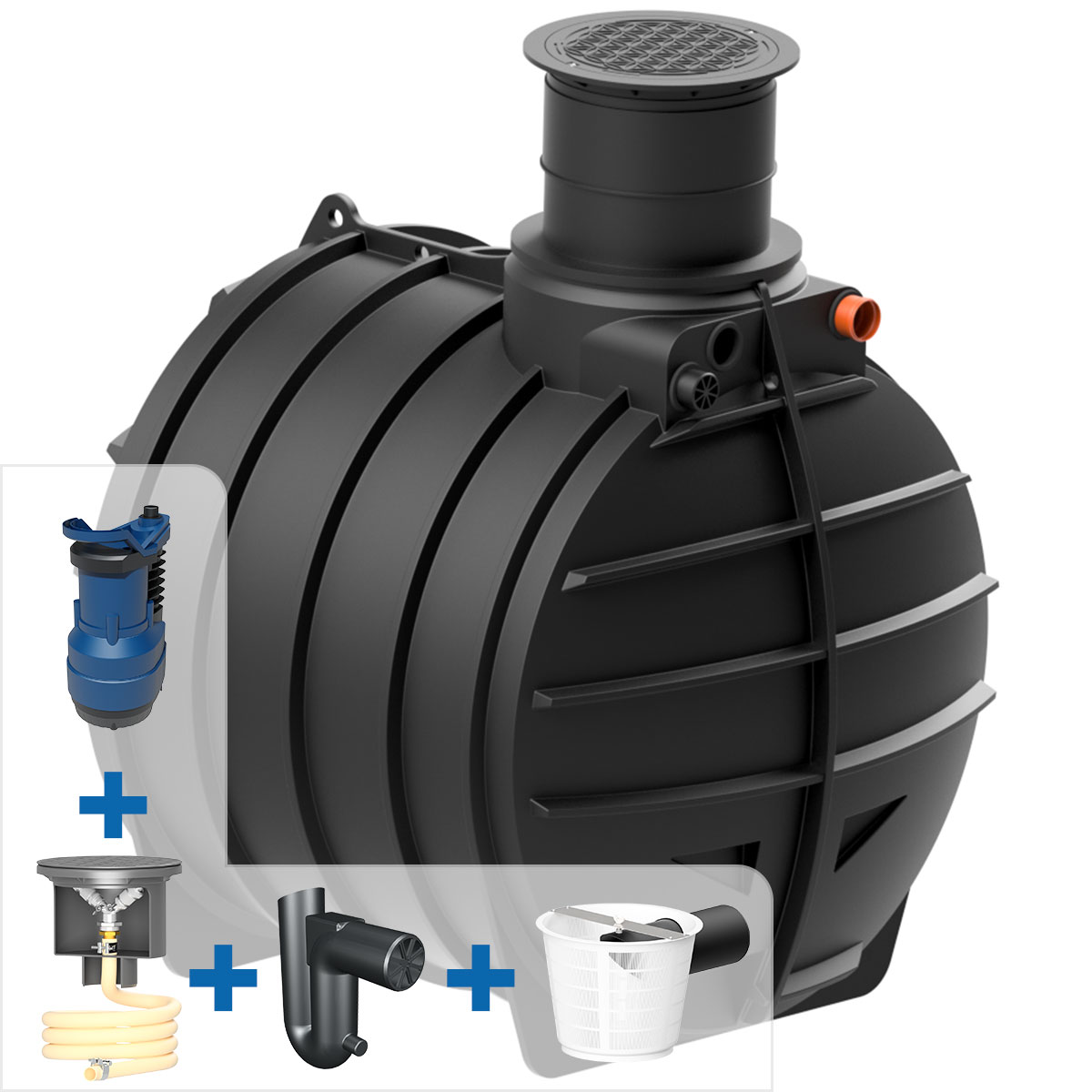 AQa.Line Gartenanlage 6000 L inkl. Abdeckung