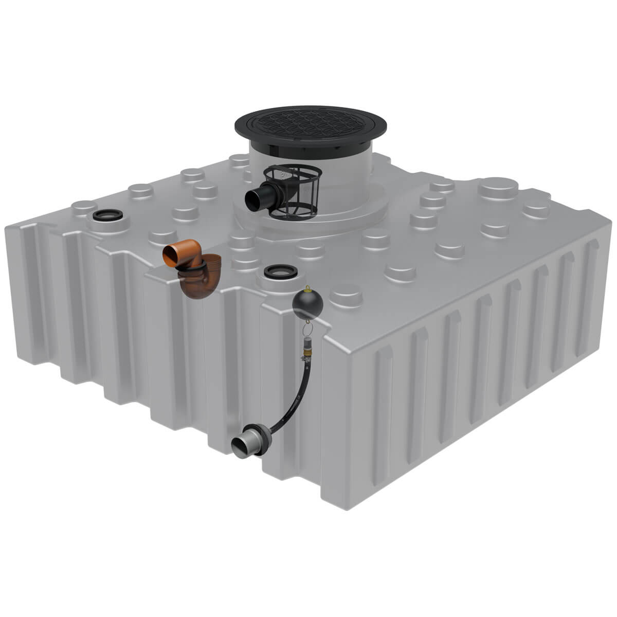 AQa.Line Retentionszisterne Flachtank 4000 L inkl. Abdeckung