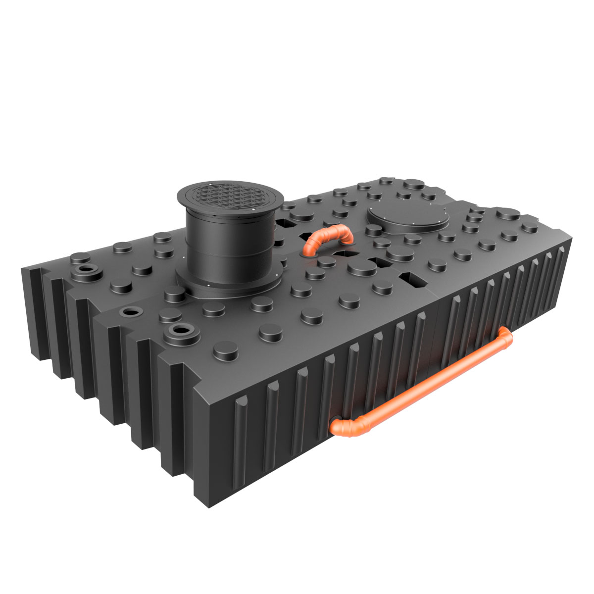 AQa.Line Flachtank Zisterne 8000 L inkl. Abdeckung