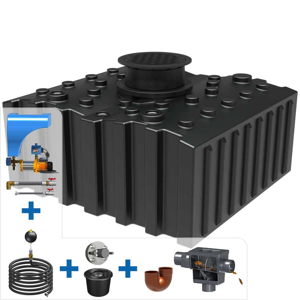 AQa.Line Hausanlage 5000 L Flachtank inkl. Abdeckung