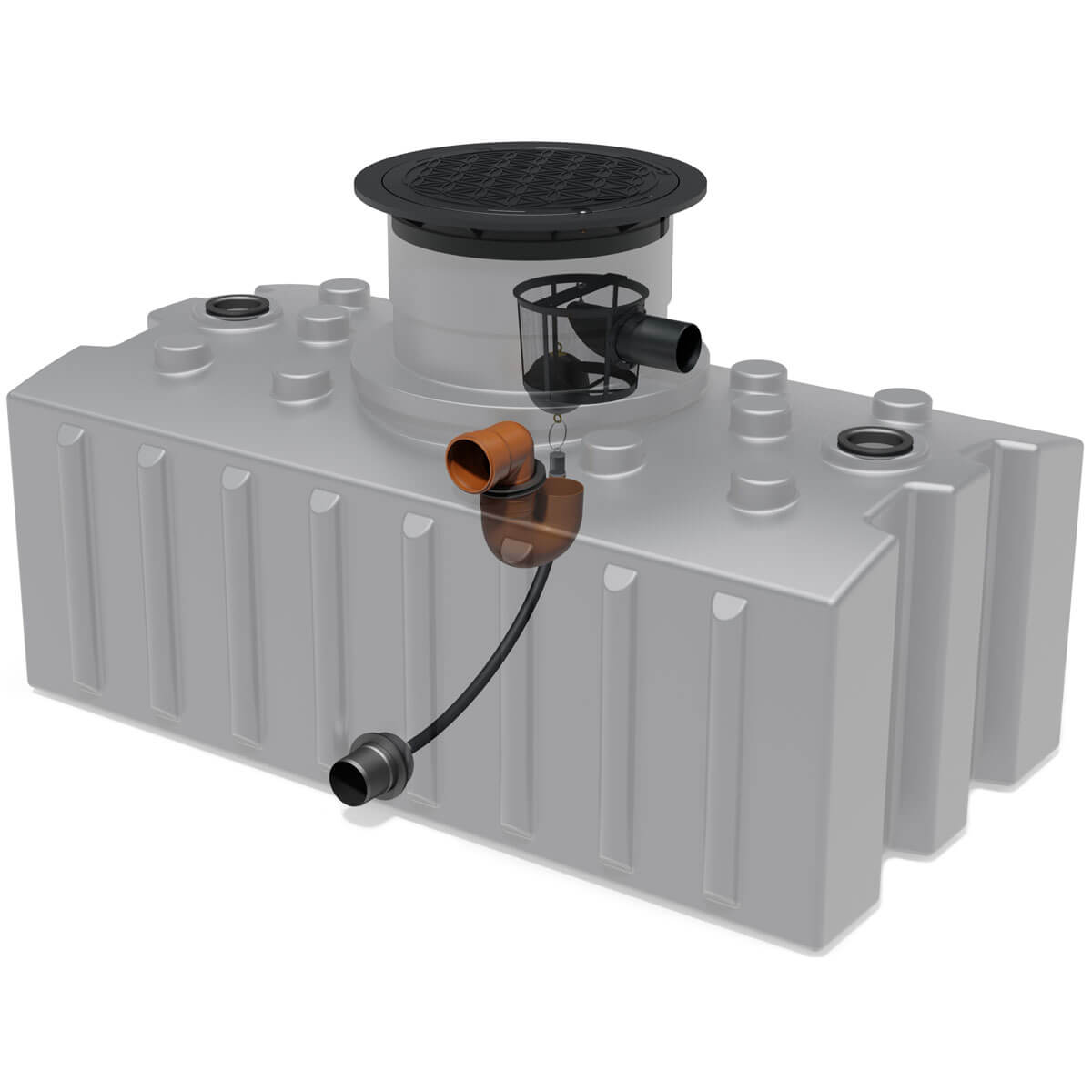 AQa.Line Retentionszisterne Flachtank 2000 L inkl. Abdeckung