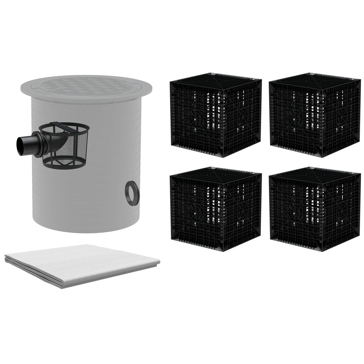 AQa.Line Sickerbox Set "easy pro" inkl. Vorfilter - 820 L bis 2460 L