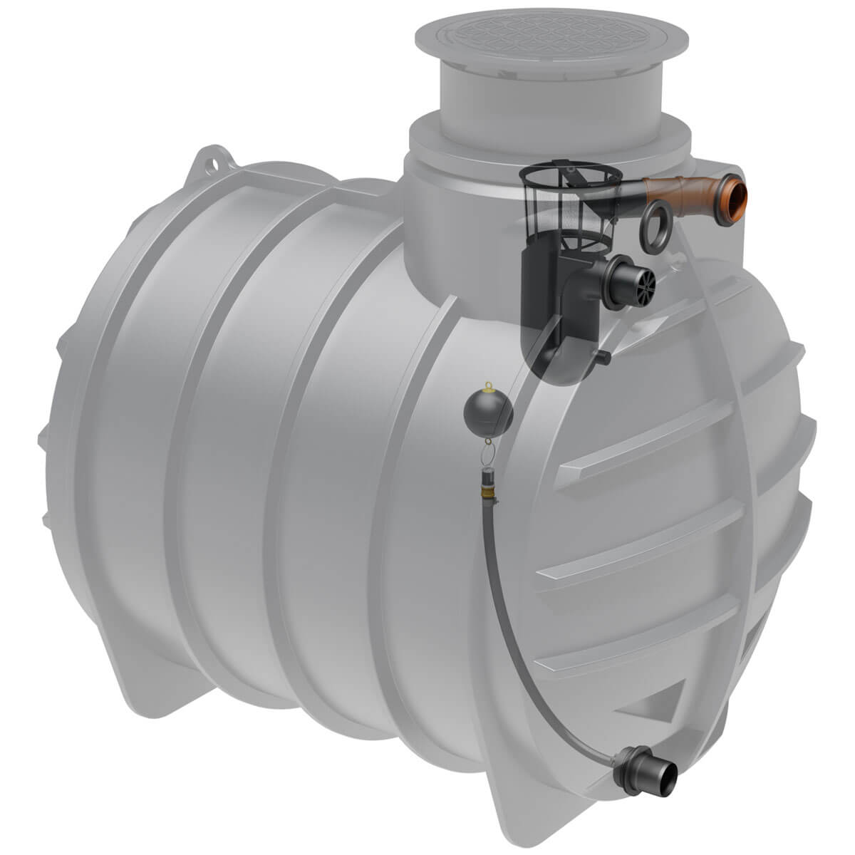 AQa.Line Retentionszisterne 4450 L inkl. Abdeckung