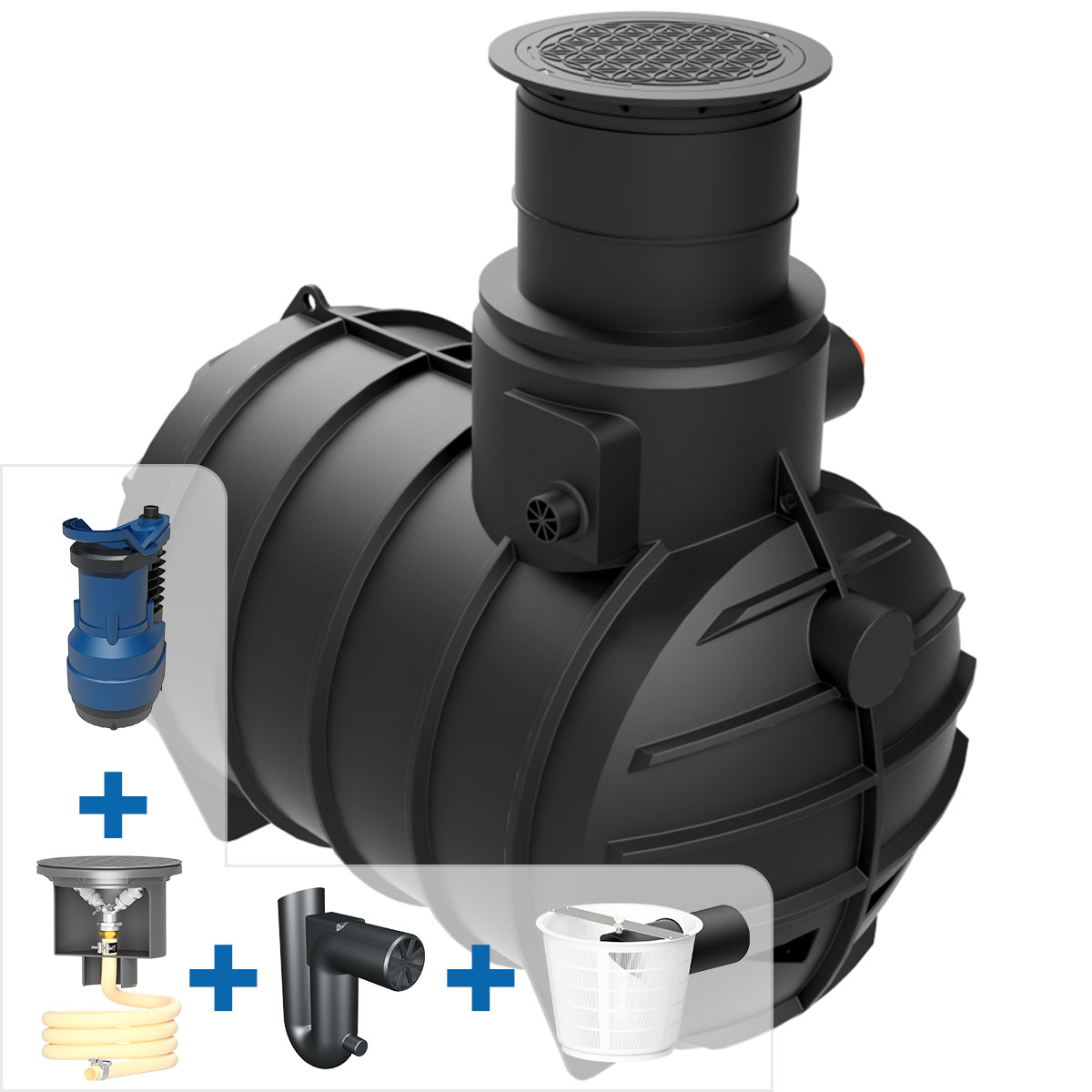 AQa.Line Gartenanlage 3400 L inkl. Abdeckung