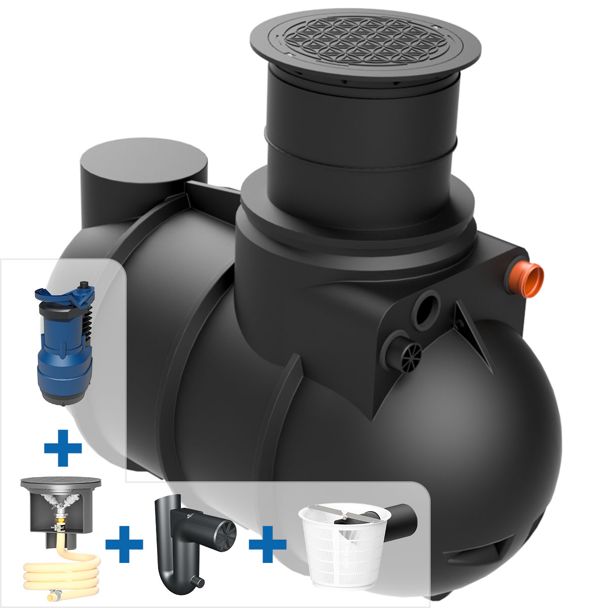 AQa.Line Gartenanlage 2000 L inkl. Abdeckung