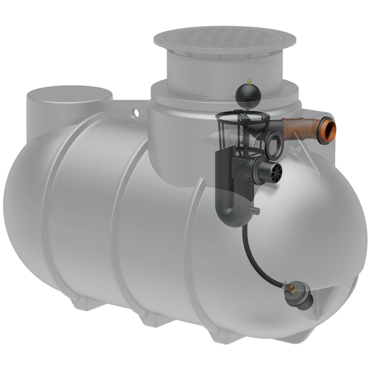 AQa.Line Retentionszisterne 2000 L inkl. Abdeckung